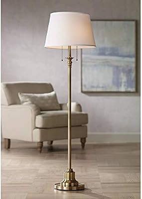 360 Lighting Spenser 58" Tall Brushed Antique Brass Traditional Floor Lamp - image 3 of 4