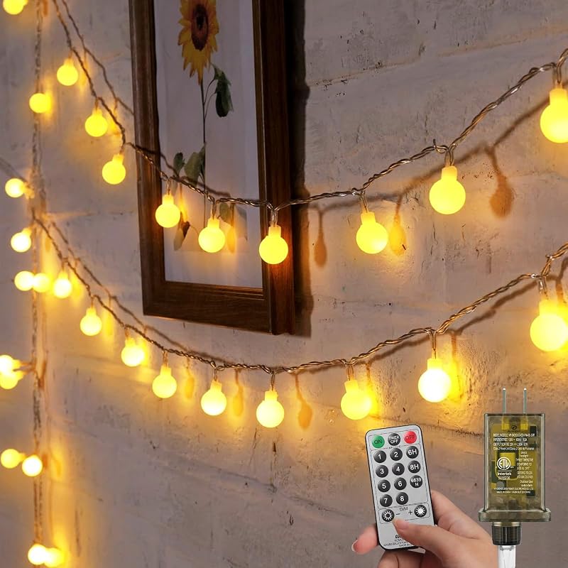 Minetom Globe String Lights, 33 Feet 100 Led Fairy Lights Plug in - image 1 of 4