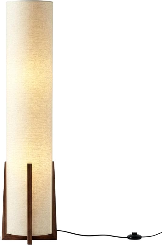 Brightech Parker Paper Lantern Floor lamp, 48 Inch Tall Lamp with Wood Frame, Asian Design for Bedroom, Decorative Tower Shade Lamp for Living Rooms & Offices, Great Living Room Décor - image 1 of 4