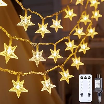 Minetom 33ft Plug in Star String Lights with Remote and Timer - image 2 of 4