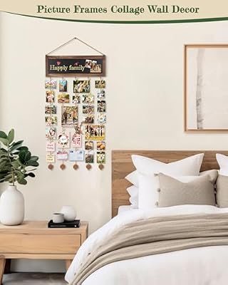Bikoney Picture Frames Collage Photo Hanging Display with Chalkboard - image 3 of 4