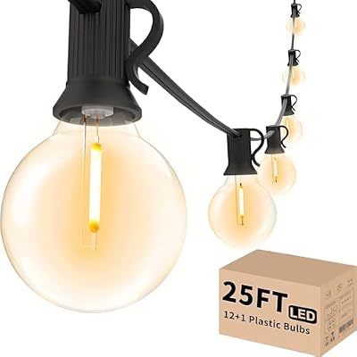 Svater Outdoor String Lights 25 FT G40 LED Patio Hanging Light Waterproof - image 2 of 4