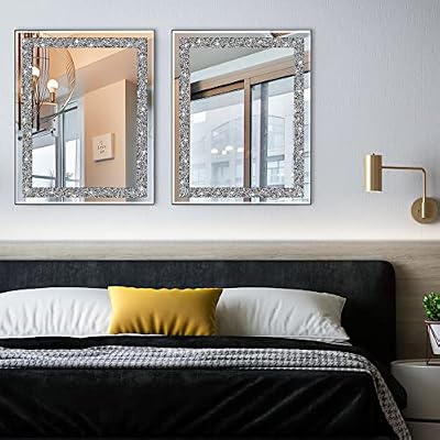 Rectangular Crystal Crush Diamond Mirror for Wall Decoration 20x16 Inch - image 3 of 4