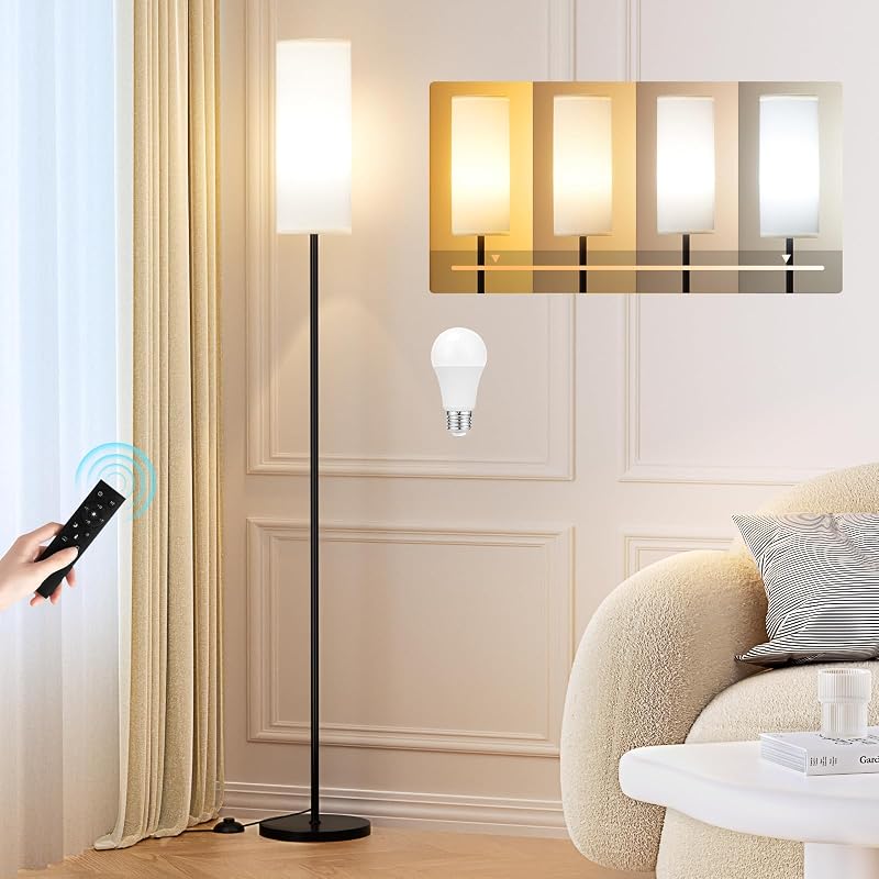 Ambimall 64" Modern Floor Lamp with Remote Control, 9W Bulb Included - image 1 of 4