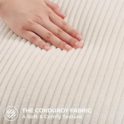 Mecatny Corduroy Fall Throw Pillow Covers 18x18 Set of 2 Cream White - image 4 of 4