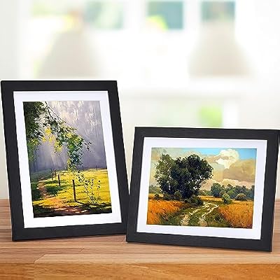 Lyeasw 5x7 Picture Frame Black Set of 15, Display Pictures 6x8 without Mat or 5x7 with Mat, Multi Photo Frames for Wall or Tabletop - image 3 of 4