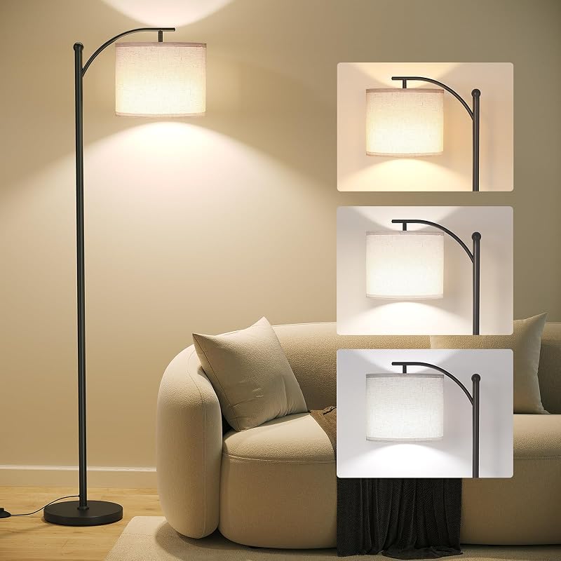 SUNMORY Arc Floor Lamp, Modern Floor Lamp with 3 Color Temperatures Bulb - image 1 of 4