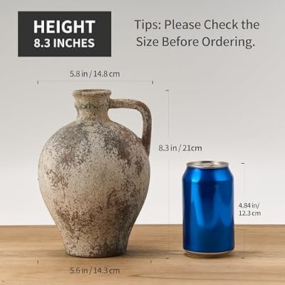 LUKA Ceramic Rustic Farmhouse Vase - image 3 of 4