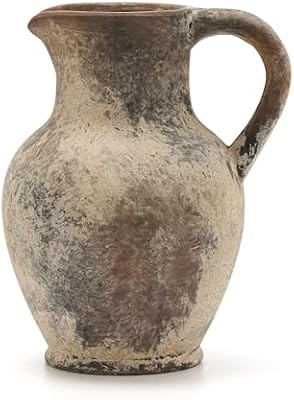 SIDUCAL Ceramic Rustic Farmhouse Vase with Handle, Terracotta Vase, Minimalist Decorative Vases for Home Decor, Table, Living Room, Shelf, Christmas Decoration(Gray) - image 2 of 4