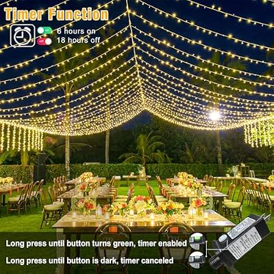 66FT 200 LED String Lights Indoor, Warm White Christmas Lights Outdoor - image 4 of 4