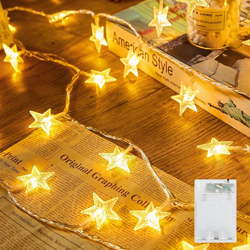 Minetom 50 LED Star String Lights, 17ft Fairy Lights Battery Operated - image 1 of 4