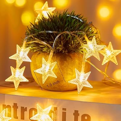 Minetom 50 LED Star String Lights, 17ft Fairy Lights Battery Operated - image 3 of 4