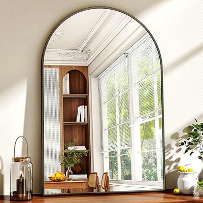 XRAMFY 24"x36" Black Arched Bathroom Mirror - Wall Mirror for Bedroom - image 3 of 4