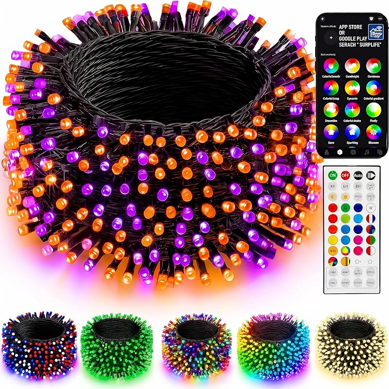 Dazzle Bright 66FT 200 LED Smart Color Changing Christmas Halloween Lights - image 1 of 4