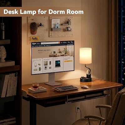 Fenmzee Bedside Lamps for Bedroom Set of 2 - Table Desk Lamp for Nightstand - image 3 of 4