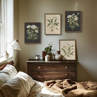 Framed Vintage Botanical Floral Wall Art for Bedroom, 4 Piece 11x14 In - image 4 of 4