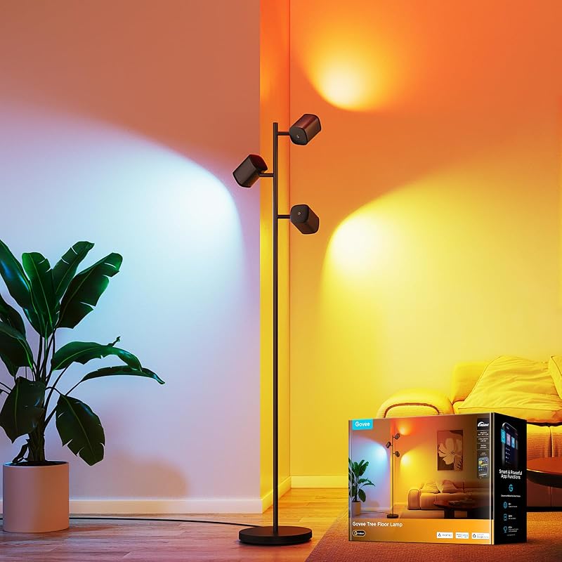Govee Tree Floor Lamp with 3 Rotatable Lights, Compatible with Matter - image 1 of 4