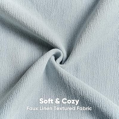 FUTEI Pack of 2 Faux Linen Throw Pillow Covers 18x18 Inch,Dusty Blue - image 3 of 4