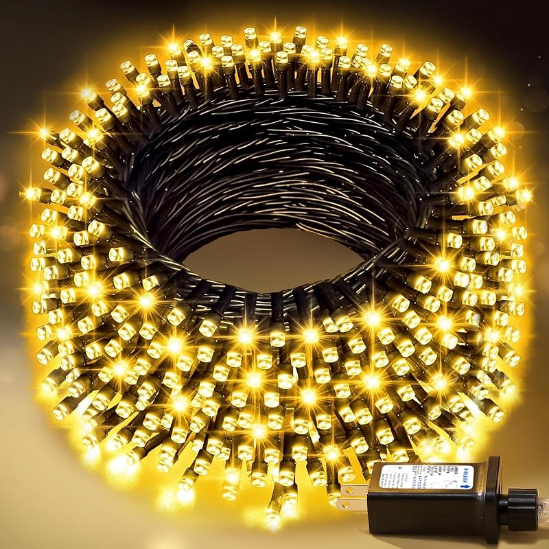100FT Warm White Christmas String Lights, Outdoor Waterproof LED,Green Wire - image 1 of 4