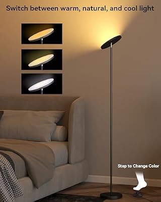 JOOFO LED Floor Lamp for Living Room, Torchiere Lamp with Compact Remote - image 4 of 4