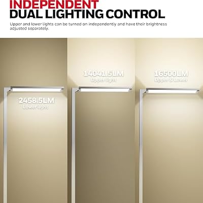 Honeywell 06E Ultra Sunturalux Dual-Light LED Floor Lamp Modern 16500LM - image 3 of 4
