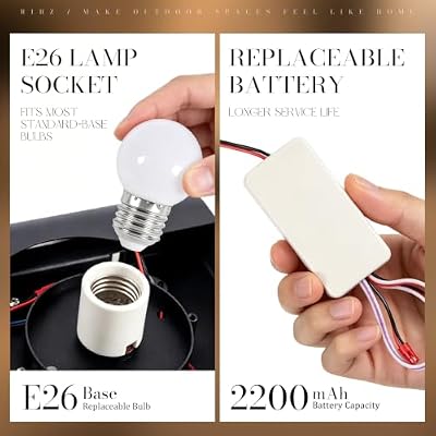 Modern Floor Lamp with Remote, Dusk to Dawn Outdoor Solar Lanterns - image 4 of 4