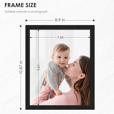PEALSN 8x10 Picture Frame Set of 6, Wall or Tabletop, Black Woodgrain - image 4 of 4