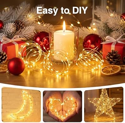litogo 4 Pack Fairy Lights Battery Operated with Timer, 10FT String Lights - image 4 of 4