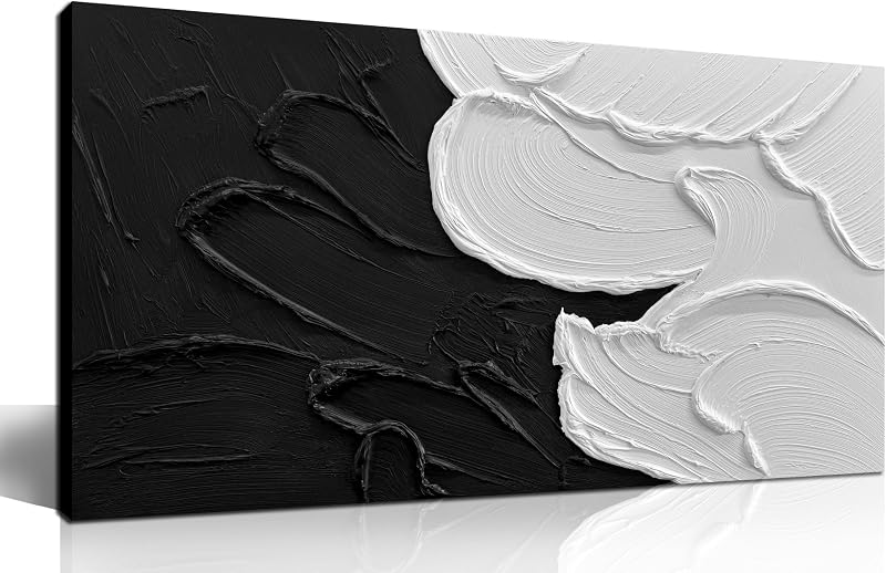 MXUNYZ Black and White Abstract Canvas Wall Art for Bedroom 40x20 Inch - image 1 of 4